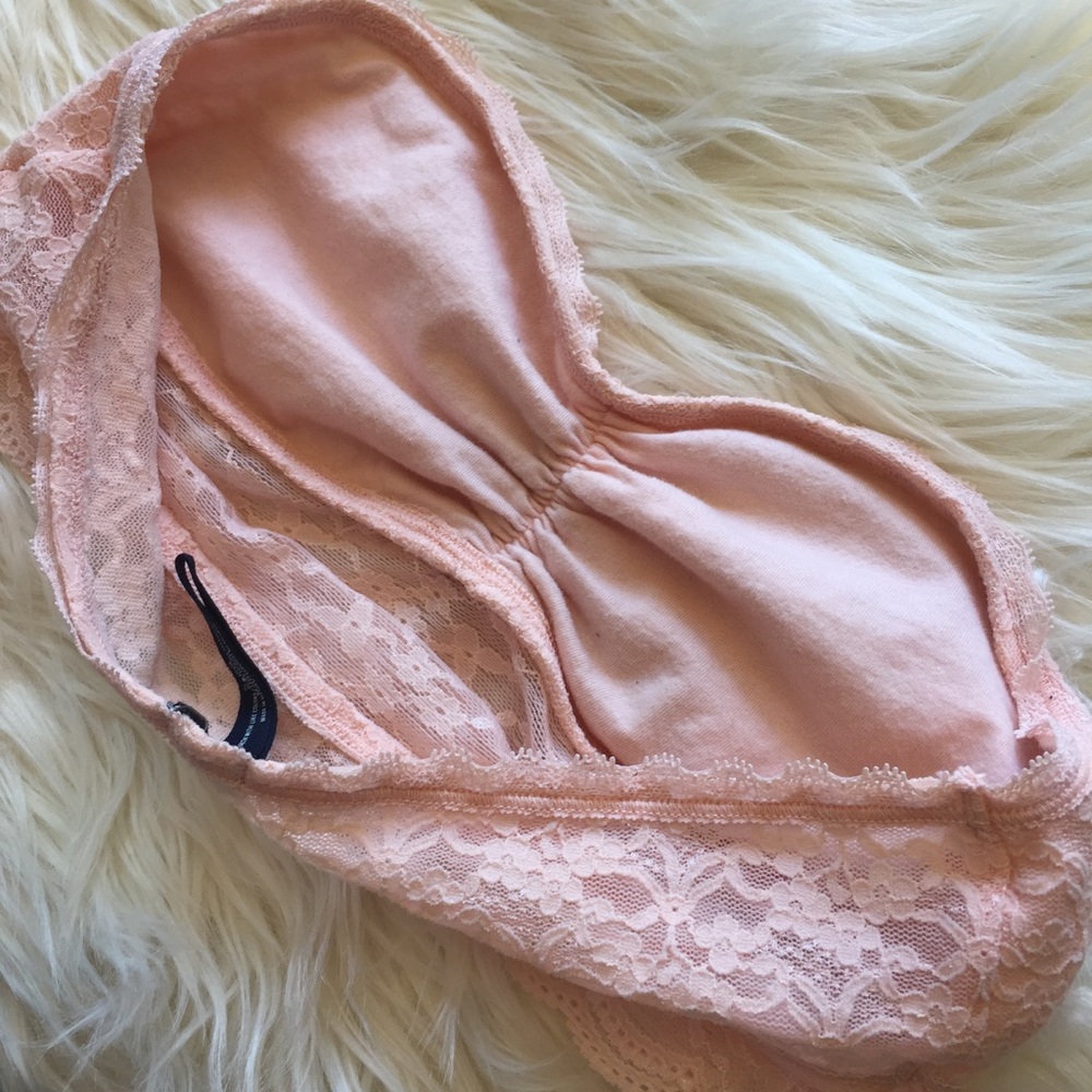 NWOT blush aerie signature lace bandeau - Picture 5 of 6